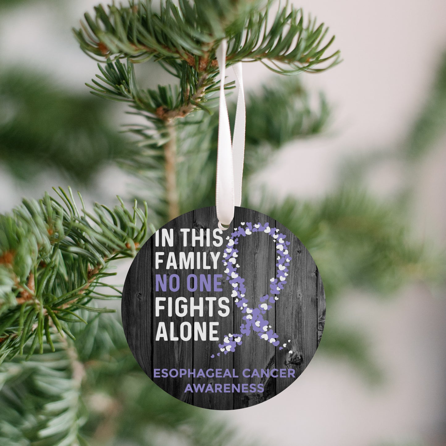 Esophageal Cancer Awareness Christmas Ornament