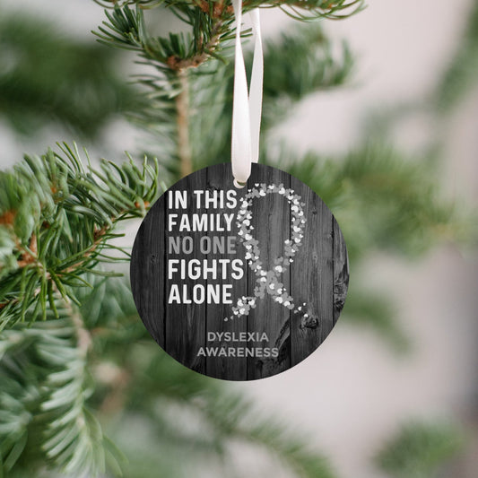 Dyslexia Awareness Christmas Ornament