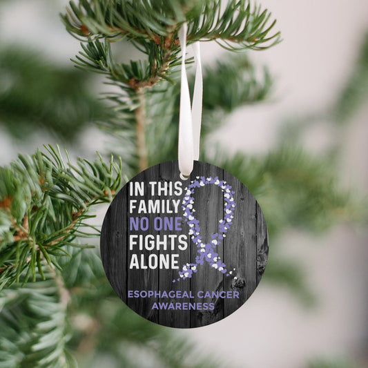 Esophageal Cancer Awareness Christmas Ornament