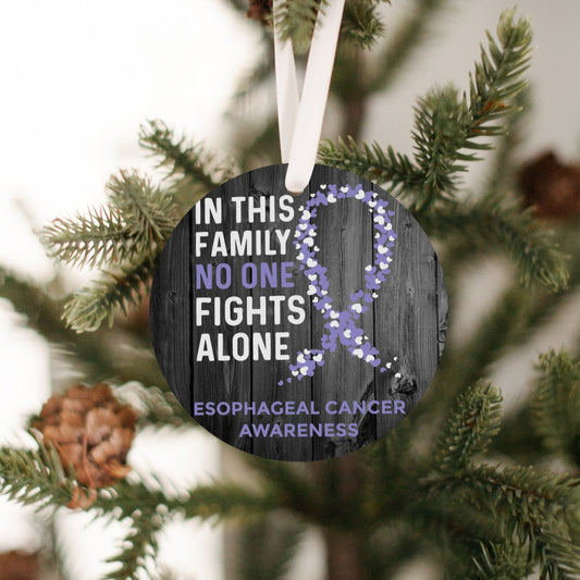 Esophageal Cancer Awareness Christmas Ornament