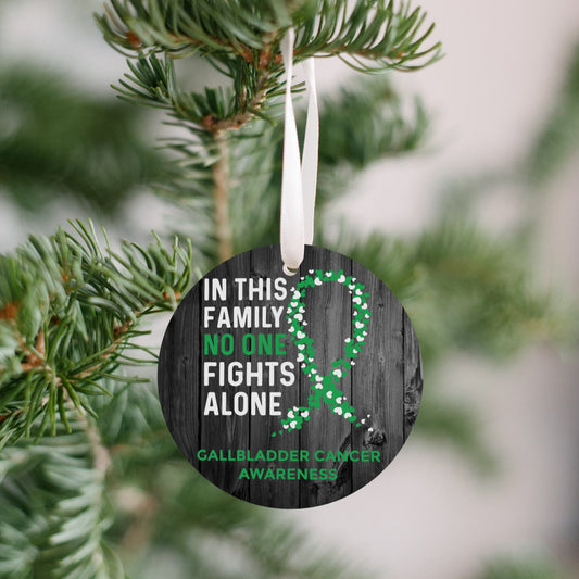Gallbladder Cancer Awareness Christmas Ornament