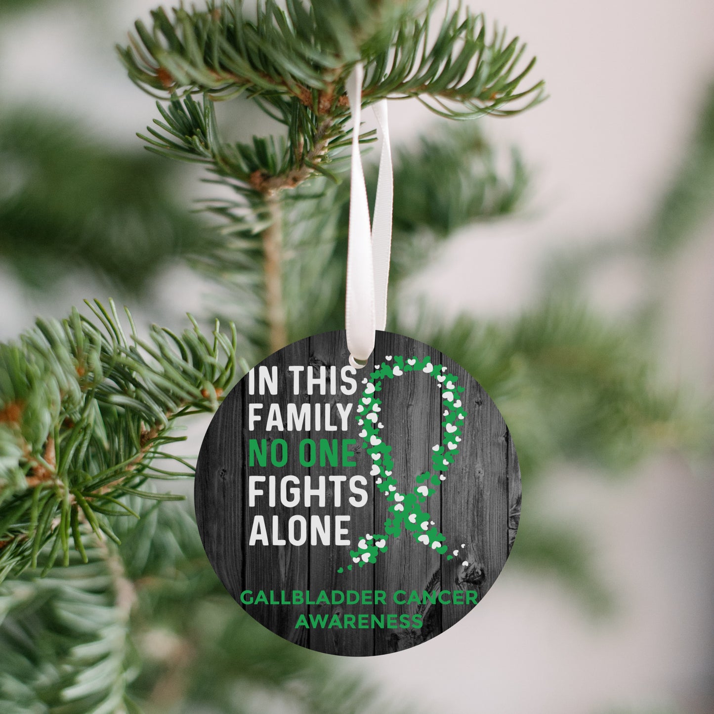 Gallbladder Cancer Awareness Christmas Ornament