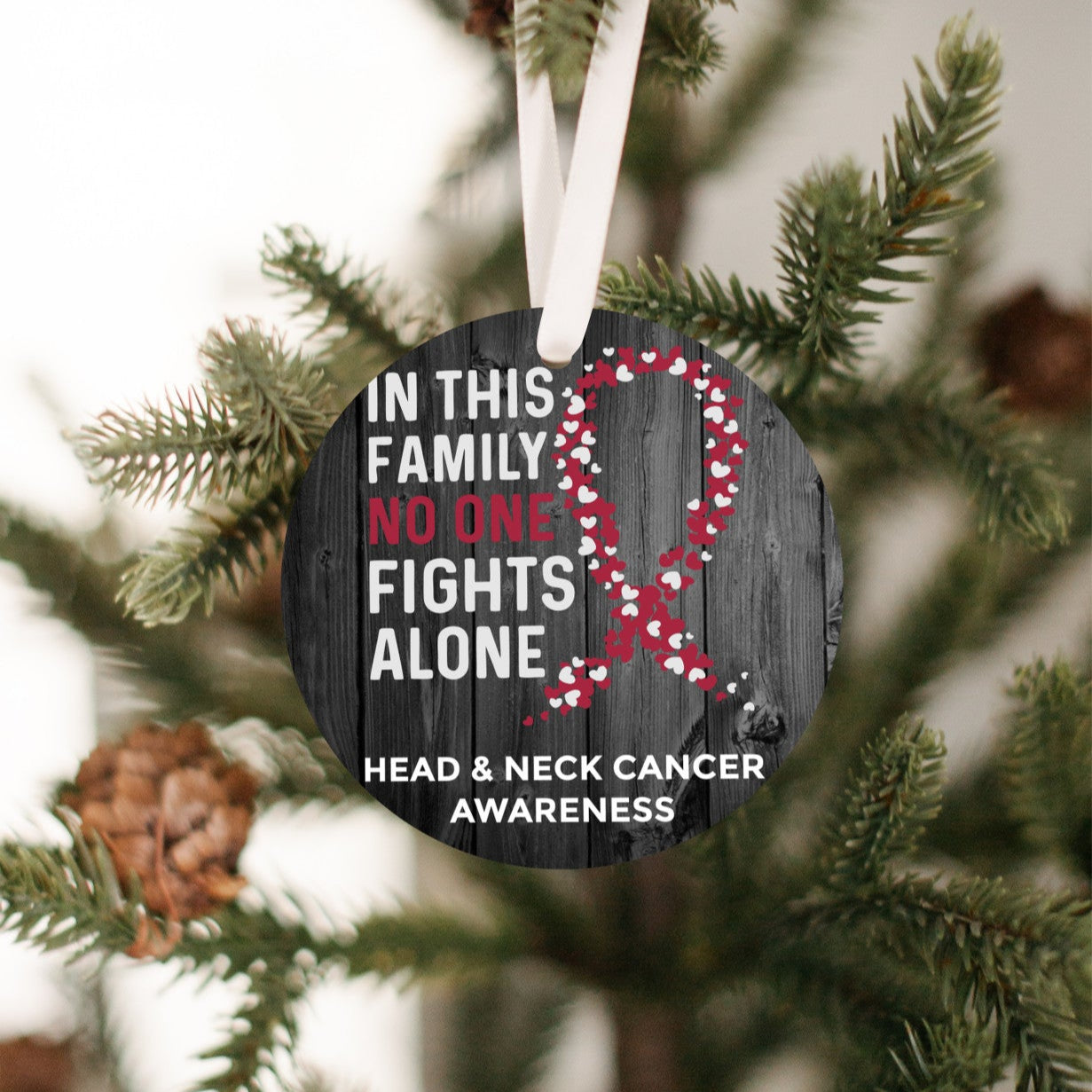 Head & Neck Cancer Awareness Christmas Ornament