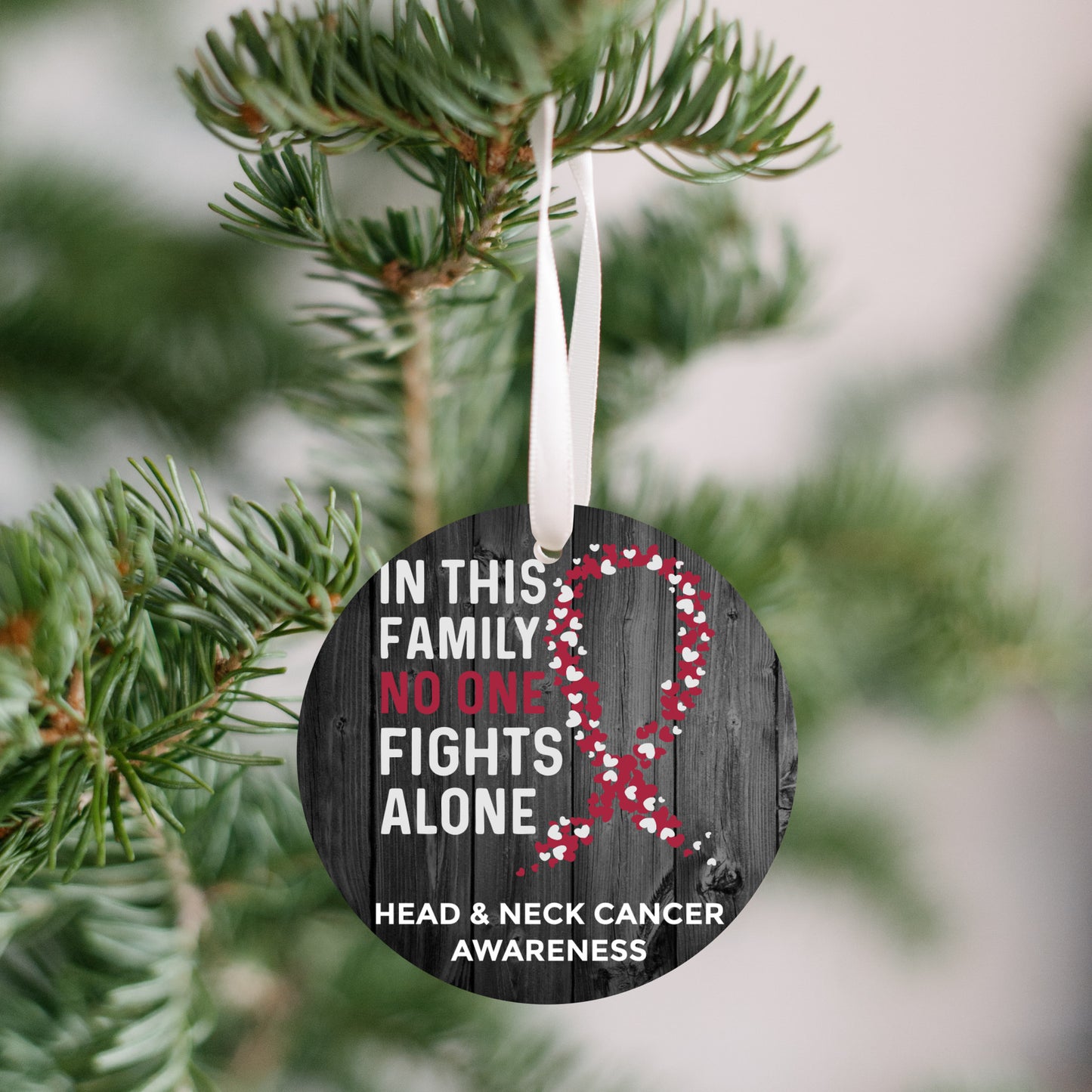 Head & Neck Cancer Awareness Christmas Ornament