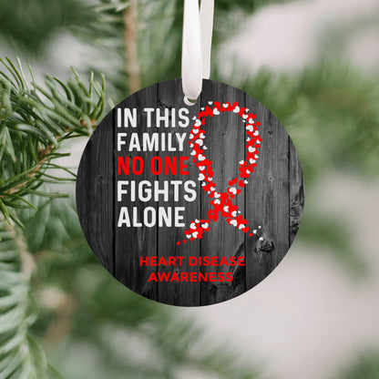 Heart Disease Awareness Christmas Ornament
